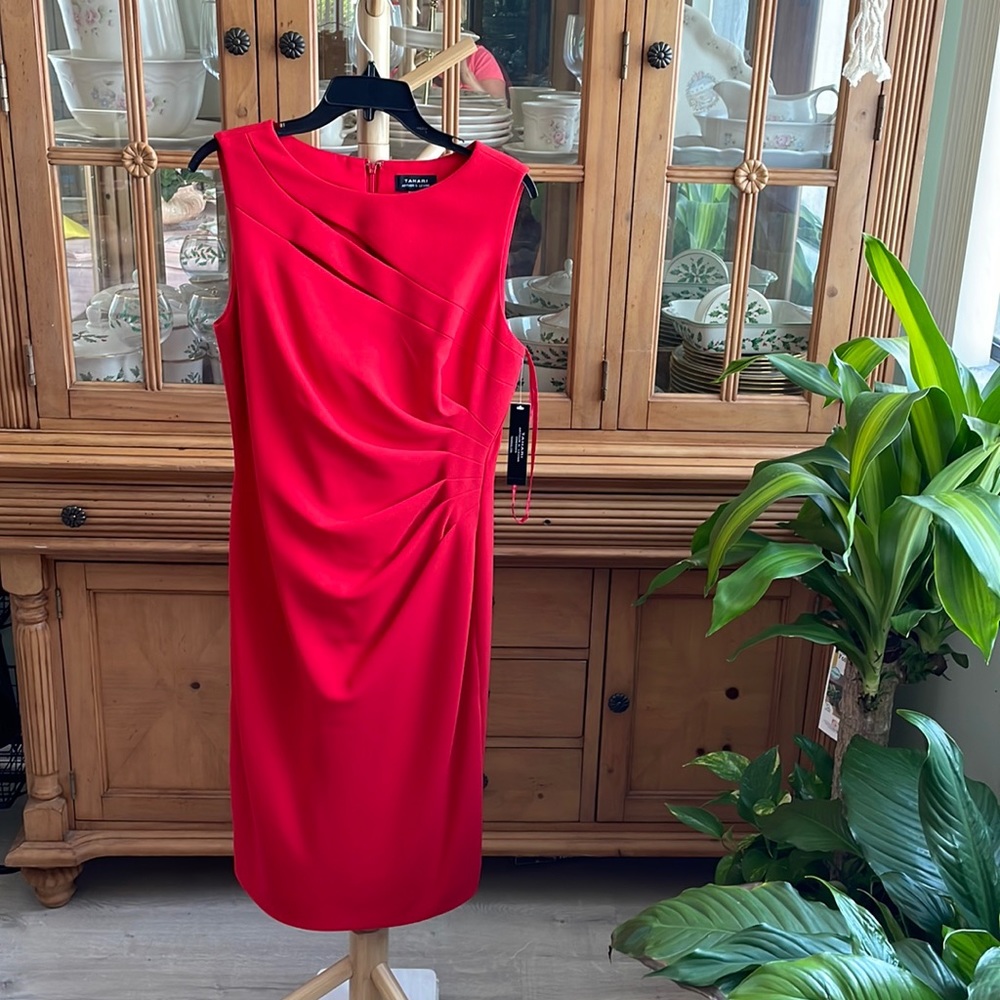 New Tahari Arthur S. Levine Dress. Crimson Red,USA 12. MSRP $128. Price $60 OBO.